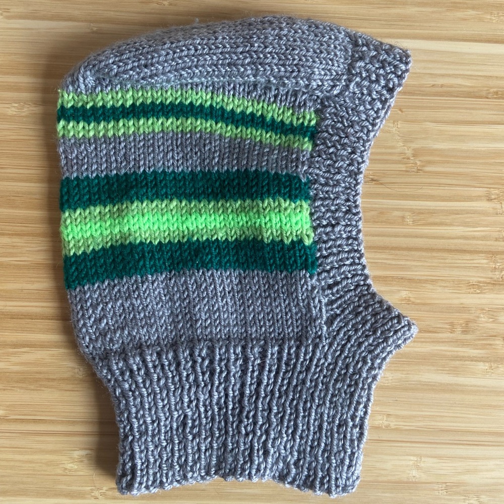 Hand knit child’s balaclava new - never worn